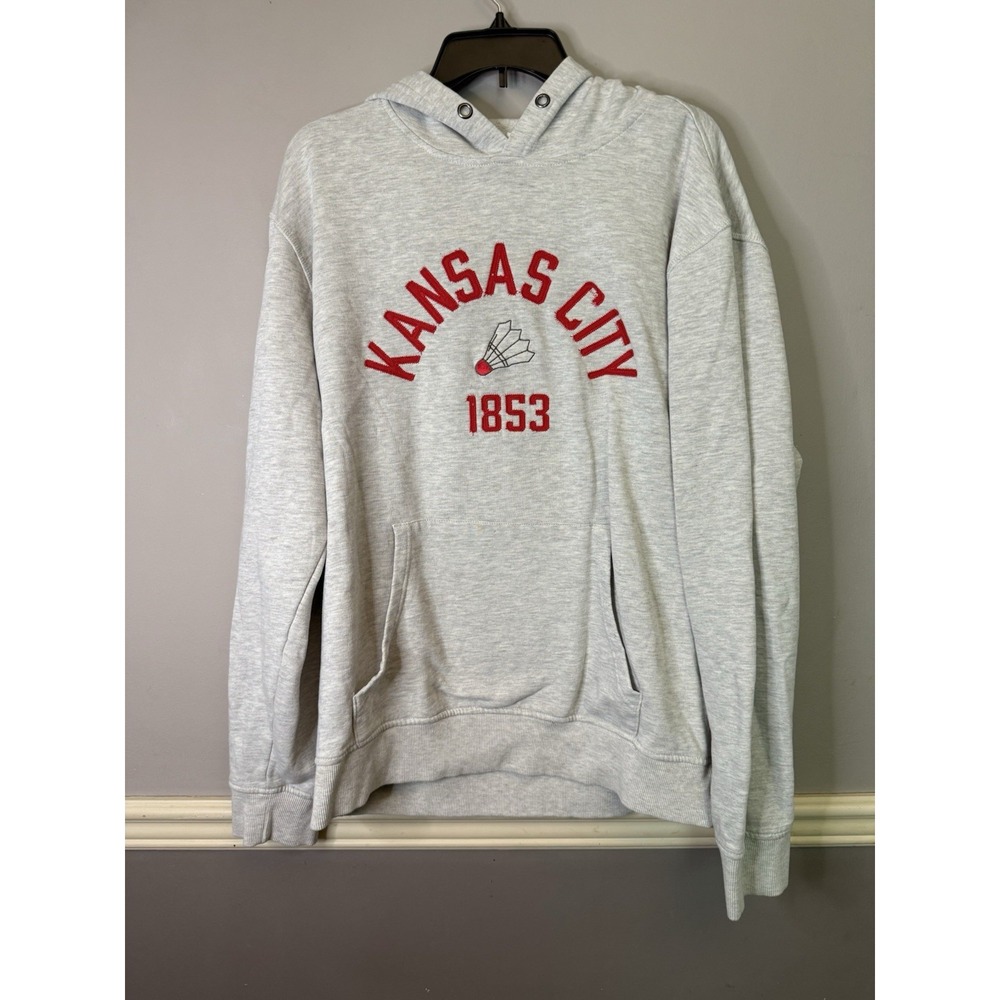 Kansas City shuttlecock hooded sweatshir Gray t camp david‎ size XL
